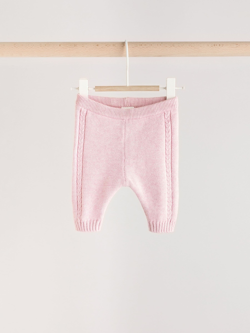 Вязаные свитер и легинсы в комплекте для девочки Next Q94-812, Розовый