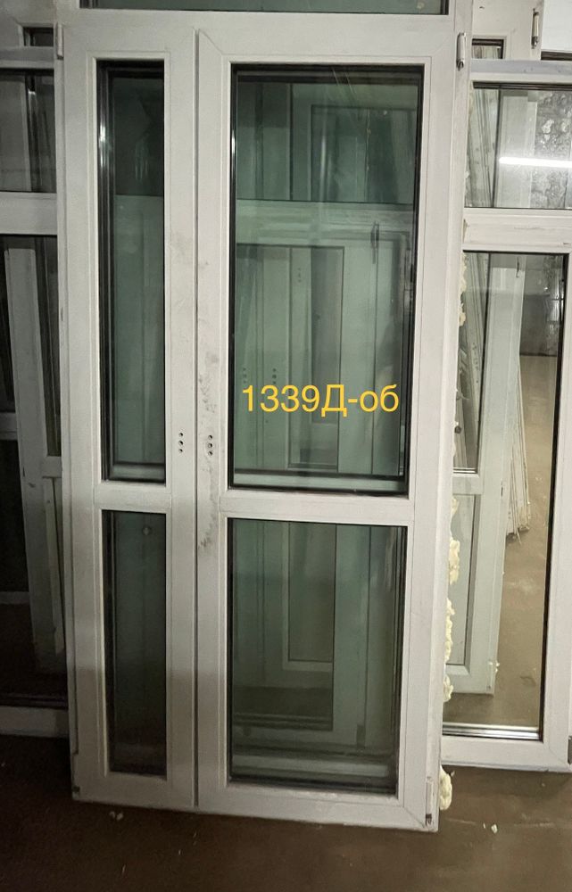 Дверь Пластиковая Б/У Штульповая 215(в) х 104(ш) (Балконный блок)