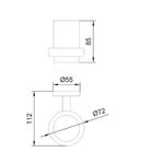Стаканчик для зубных щеток стекло/нерж. сталь NIZA 16861.S матовый