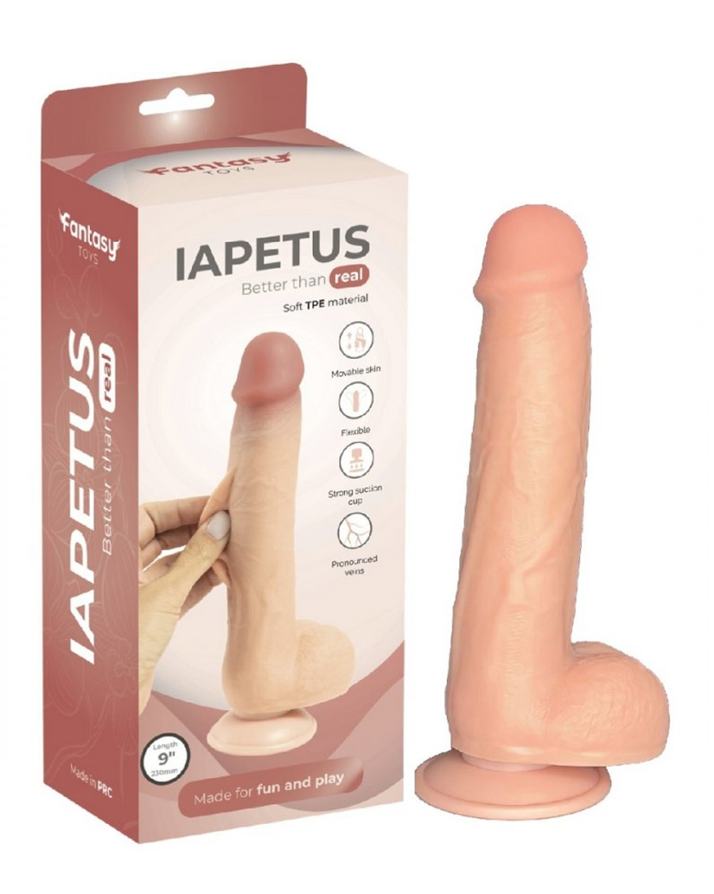 Фаллоимитатор Iapetus с подвижной кожей Fantasy Toys 23 см