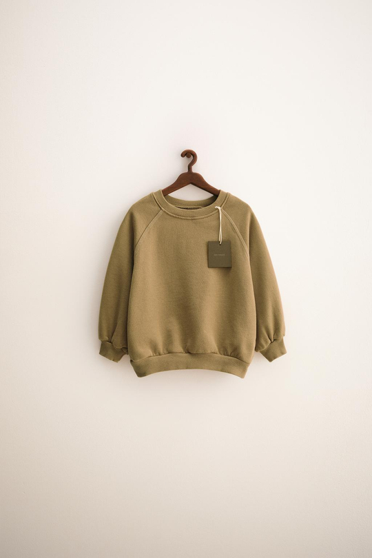 ZARA TIMELESS - ТОЛСТОВКА С КРУГЛЫМ ВЫРЕЗОМ, ХАКИ