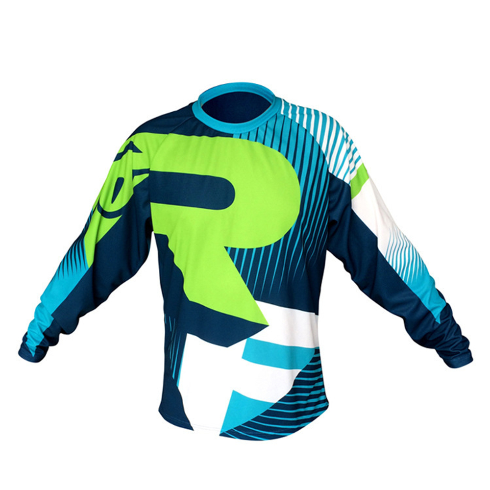 Jersey RACEFACE (сине-зеленая) размер L (76-85 кг.)