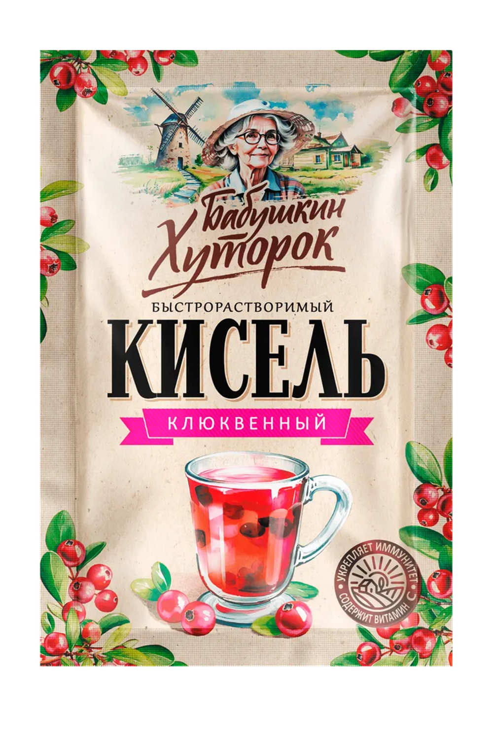 Кисель Бабушкин Хуторок "Клюква", 30 г
