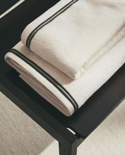 Zara Home - Хлопковое полотенце с двойной гирляндой, белый, 30х50 см
