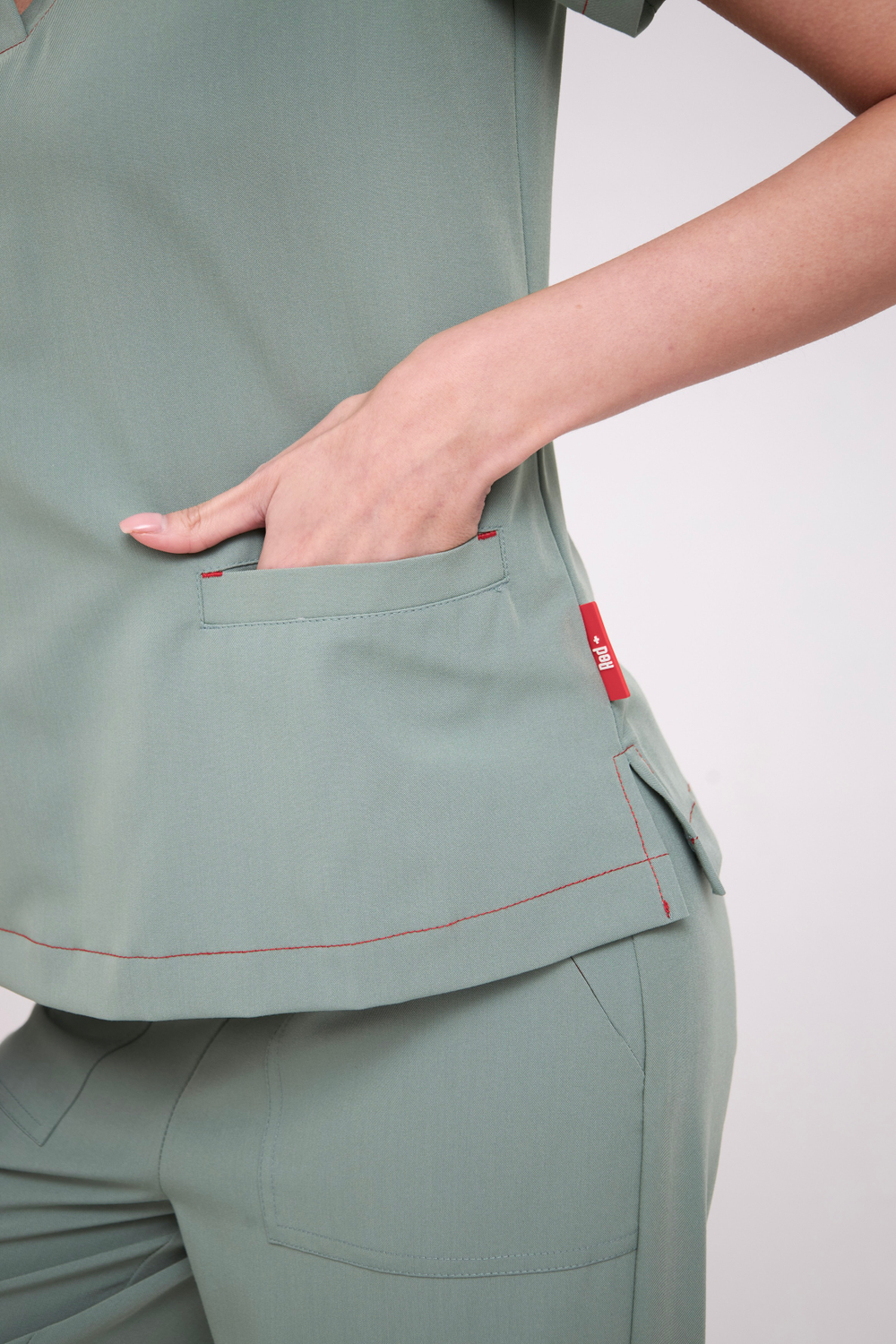 Топ медицинский женский Лаконико, шалфей OLD