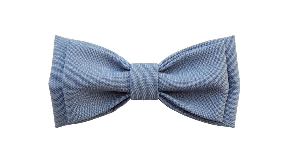 Однотонный галстук - бабочка (серо-синий)