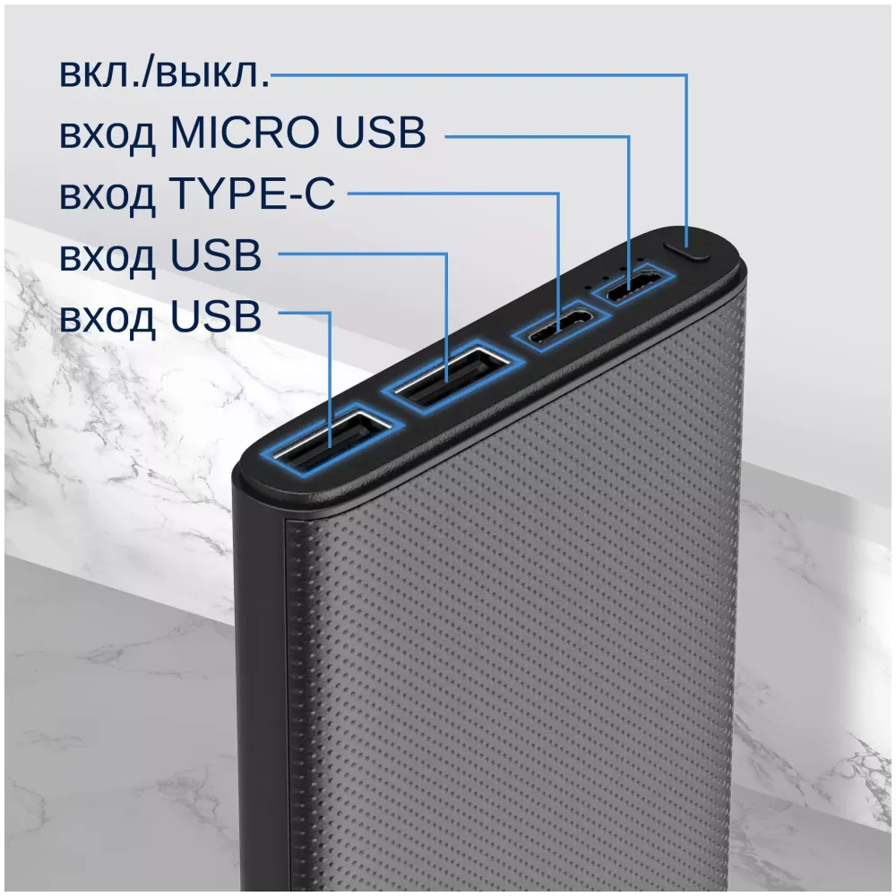 Портативный аккумулятор Xiaomi 10000 mAh 18W Fast Charge Power Bank 3 VXN4274GL Black