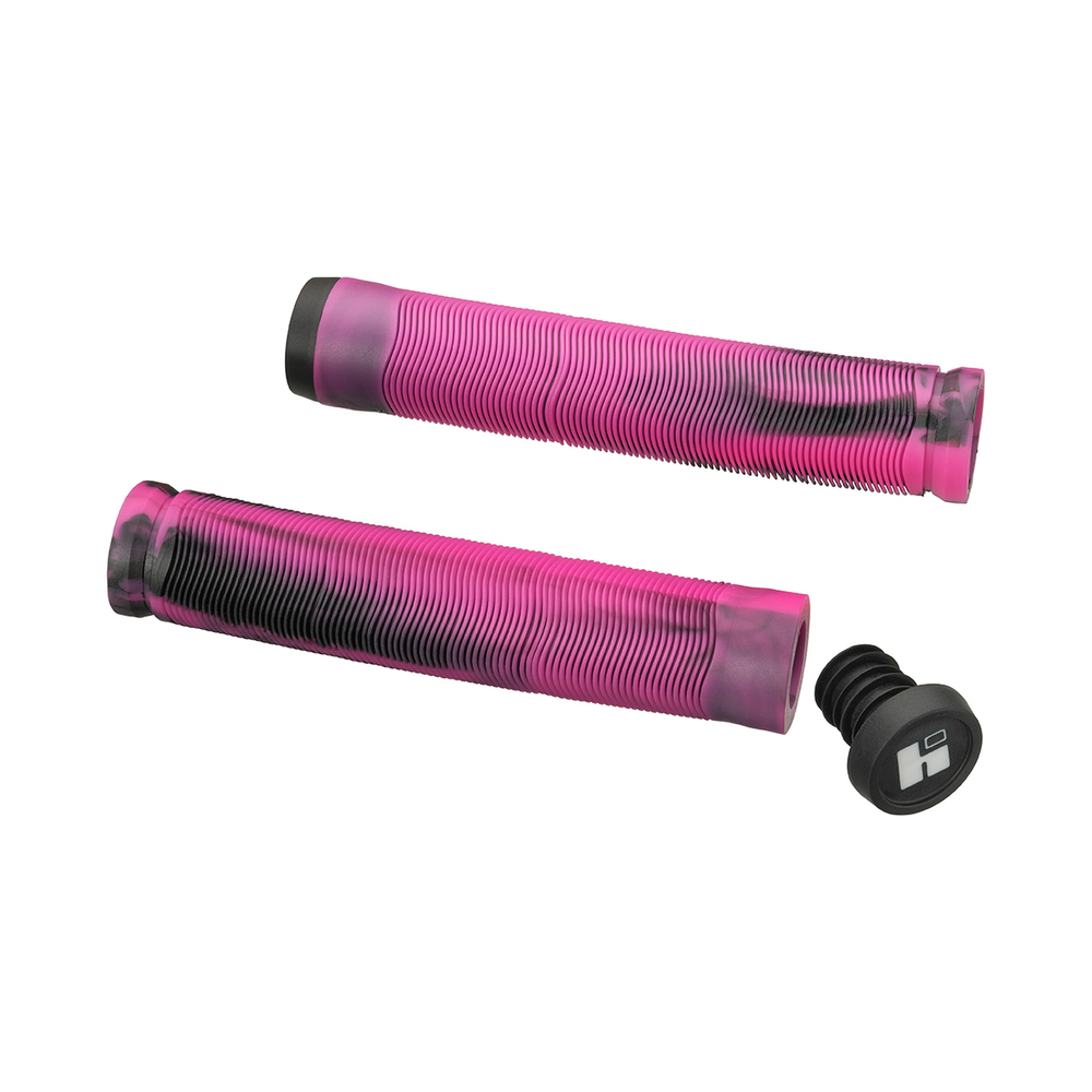 Грипсы HIPE H4 Duo, 155 мм черные/розовые