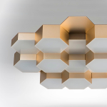 750161 Люстра потол FAVO LED-80W 3840LM ЗОЛОТО 3000K