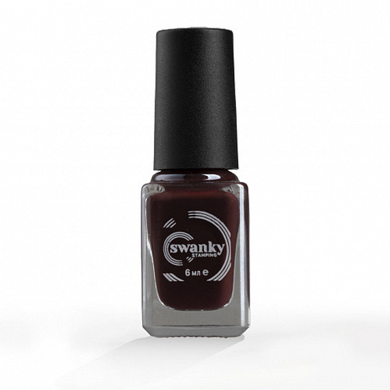 Swanky Stamping, Лак для стемпинга S68 - Горький шоколад (6 мл)