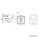 Унитаз подвесной Grossman GR-4447S (с тонким сиденьем)