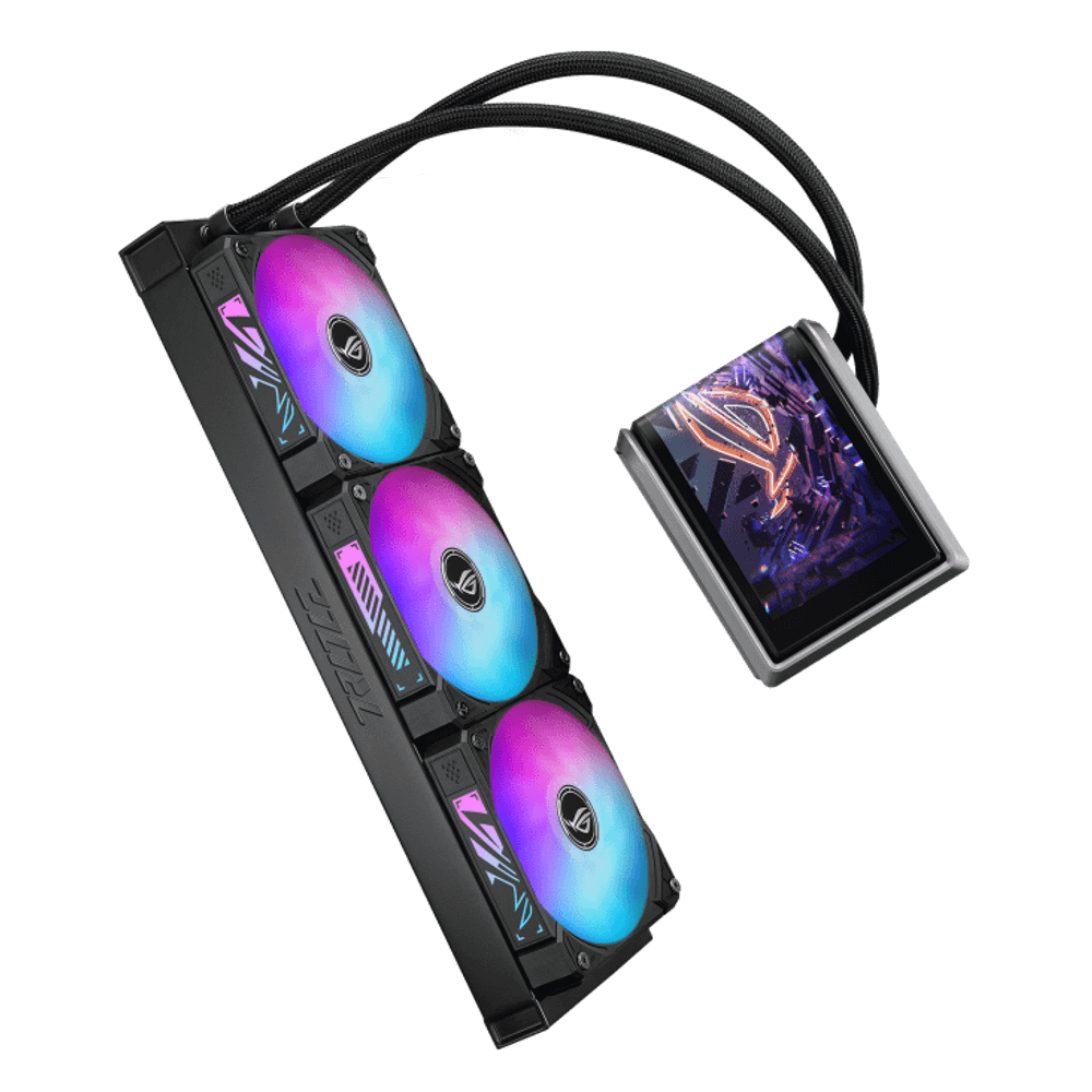 Водяное охлаждение CPU Asus ROG RYUO IV 360 ARGB, 3x120mm Liquid CPU Cooler, AMOLED-display, Black