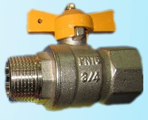 Кран Шаровой Газовый 3/4" ПМ (бабочка)