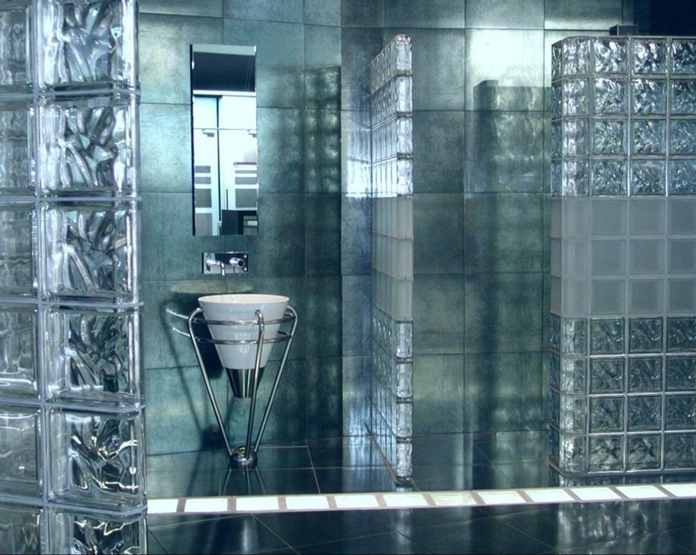 Торцевой стеклоблок оранжевый окрашенный изнутри Vitrablok   19x19x8