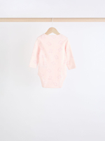 Боди с длинным рукавом для малышей Next N95-296, 5 шт., Молочный, Розовый