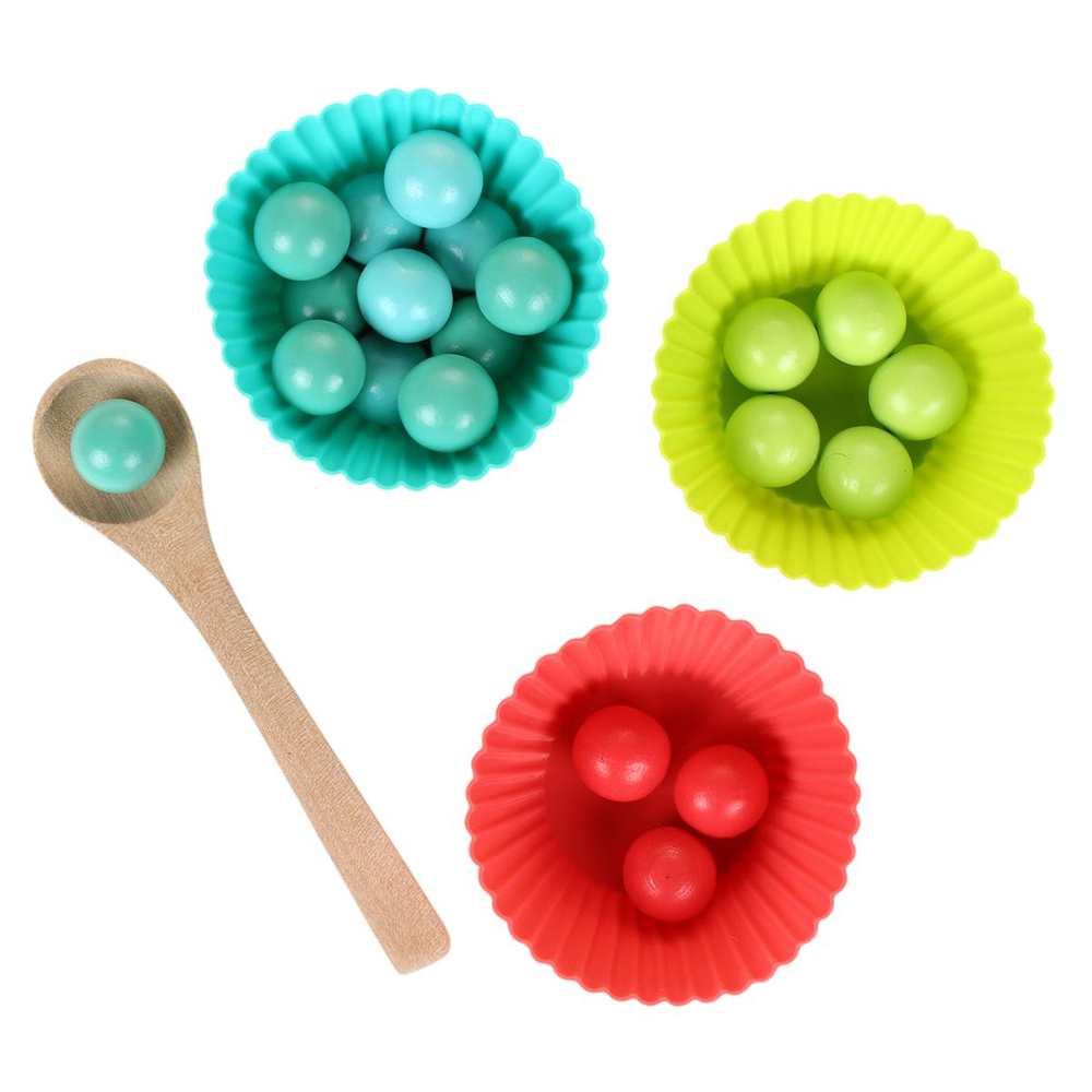 Развивающая игрушка деревянная с шариками 7 цветов, коробка C-41933