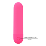 Ярко-розовая перезаряжаемая вибропуля Stefan - 8 см. (Цвет: ярко-розовый)