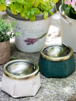 Яхтенная Пепельница нескользящая, темно-синяя, нержавеющая сталь и кожа (10254680)