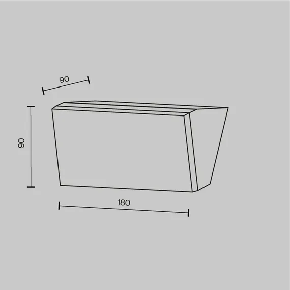 Настенный светильник (бра) Блок / Brick 3000K 10Вт IP 54 Outdoor o436wl-l10gf3k