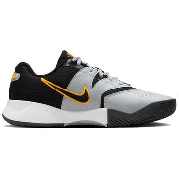 Кроссовки для тенниса NIKE Court Lite Низенькие Черные/Большие серые/Белые/Лазерные оранжевые Мужские