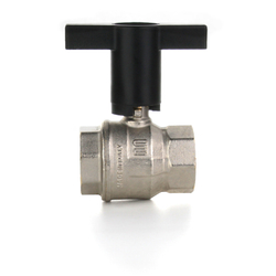 Кран шаровой 1/2" ВВ, высокая ручка из пластмассы