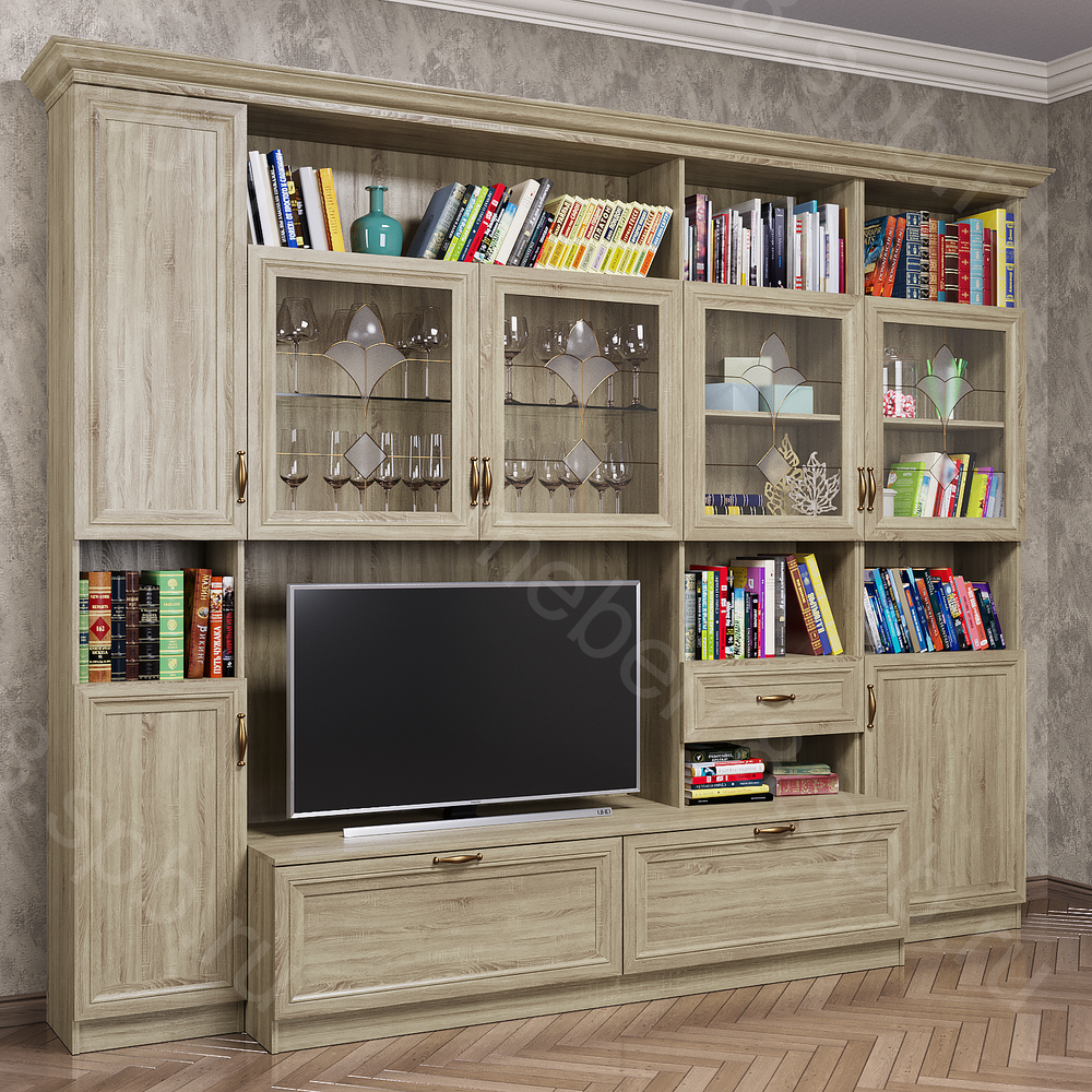 Стенка Венеция 7 с витражом