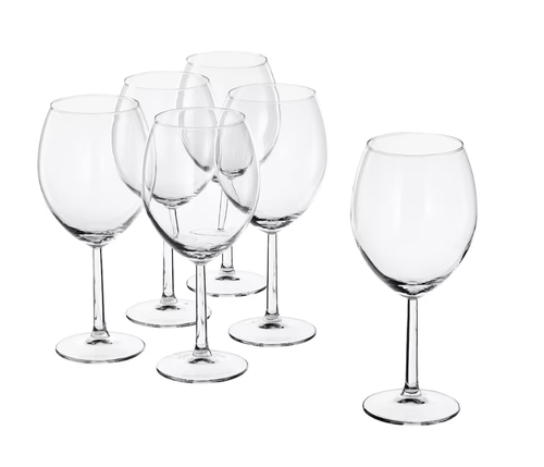 СВАЛКА SVALKA Набор бокалов для вина 600 мл 6 шт, прозрачное стекло
