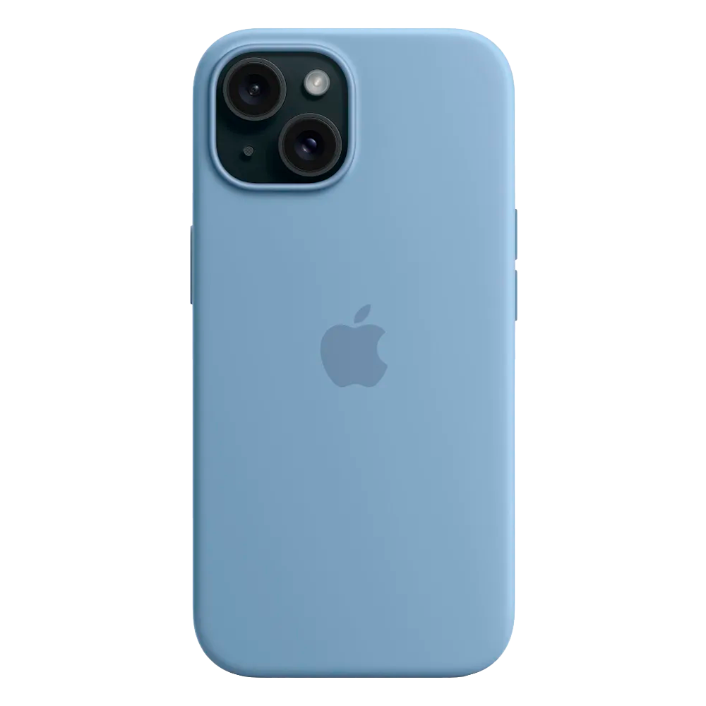 Силиконовый чехол с поддержкой MagSafe Apple Silicone Case для iPhone 15, Winter Blue (Зимняя синева)
