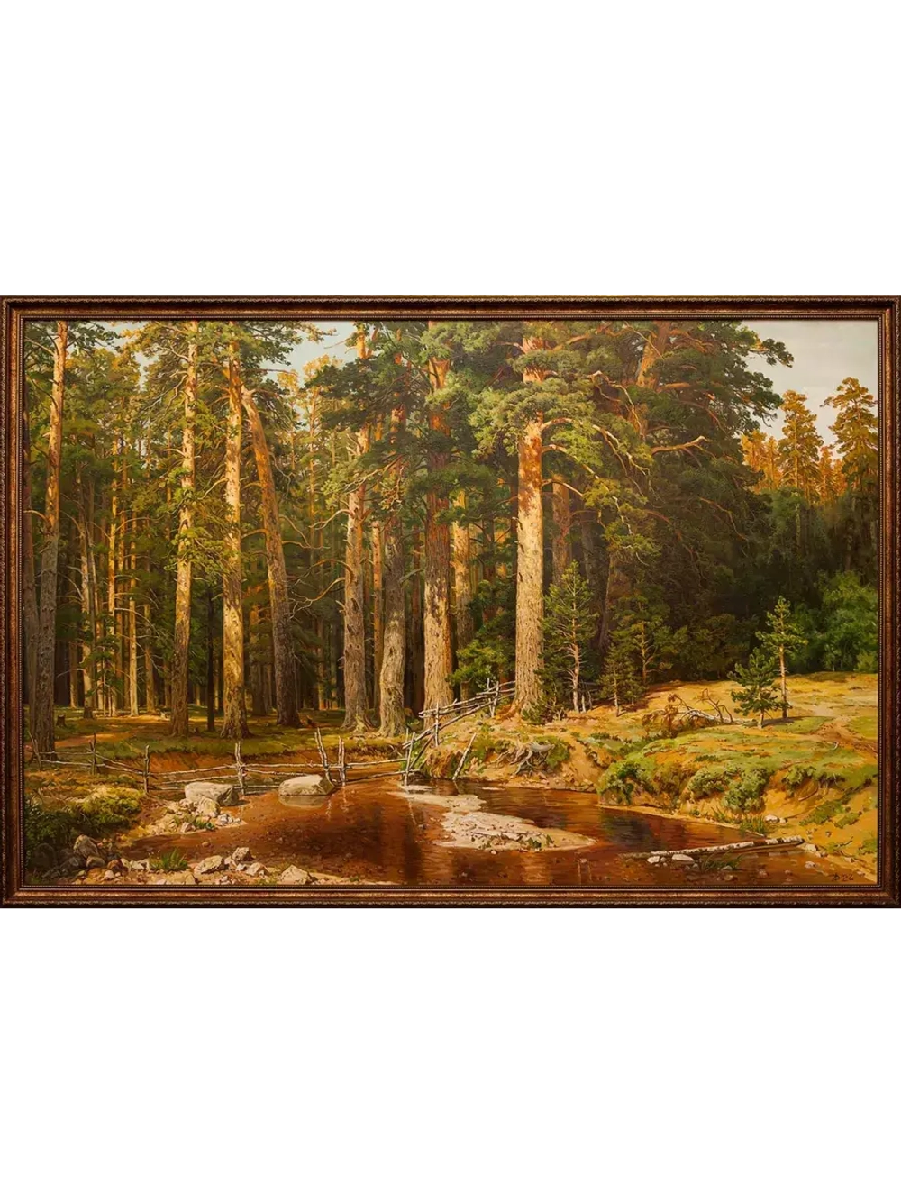 Картина маслом "Корабельная роща". Копия картины Шишкина. Дельцов (без рамы)