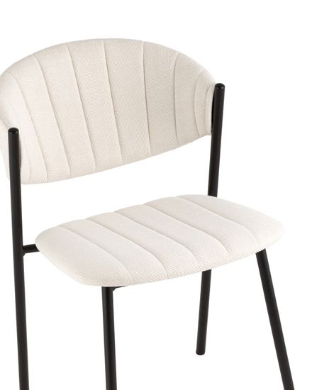 Стул Харпер ткань рогожка молочный