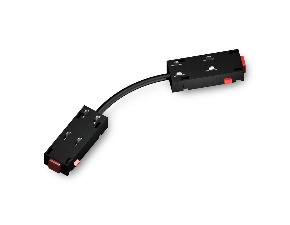 Коннектор питания гибкий для шинопровода Magnetic 220V GL1110 BK черный 250*28.5*18