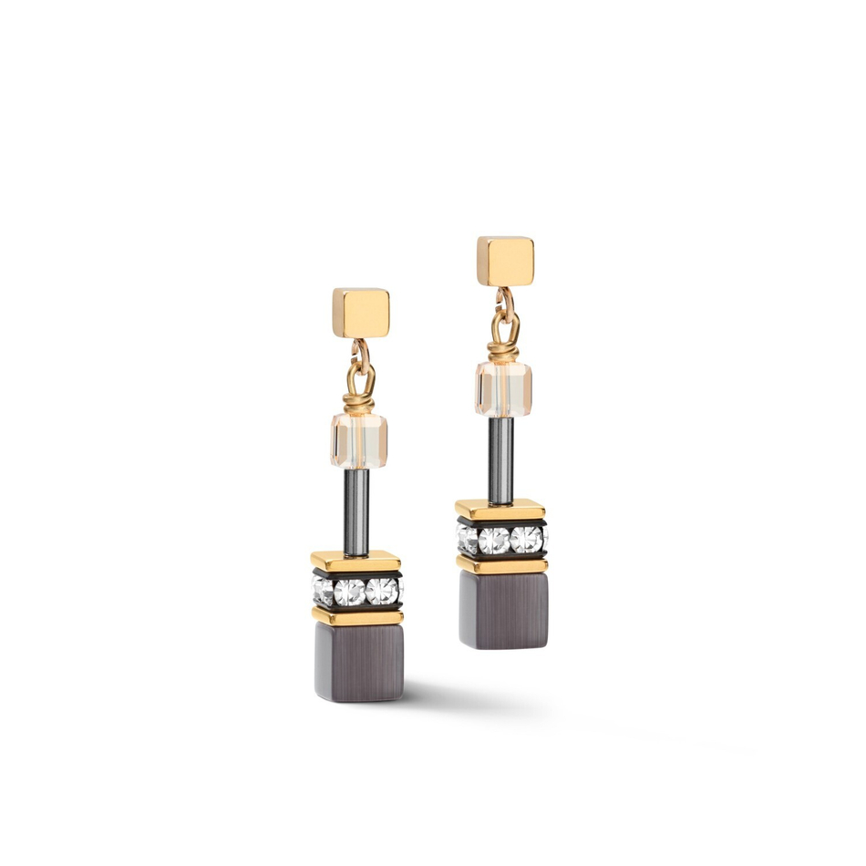 Серьги Coeur de Lion Grey-Gold 2839/21-1216