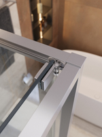 Душевой уголок Cezares LUX-AH-FS-11-110/100-C-CR, 110х100х195, профиль хром, стекло прозрачное