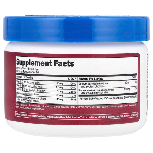 Nutricost, Электролиты, улучшенный комплекс для увлажнения, виноград, 234 г (8,4 унции)