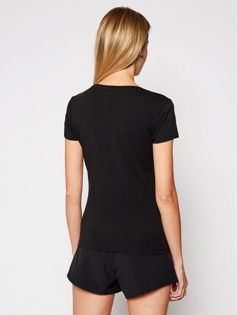 Женская футболка теннисная EA7 Woman Jersey T-Shirt - black