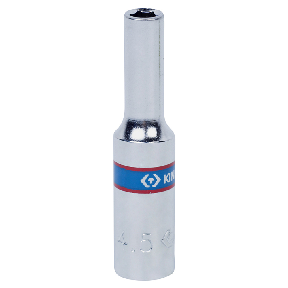 Головка торцевая глубокая шестигранная 1/4&quot;, 4,5 мм KING TONY 223545M