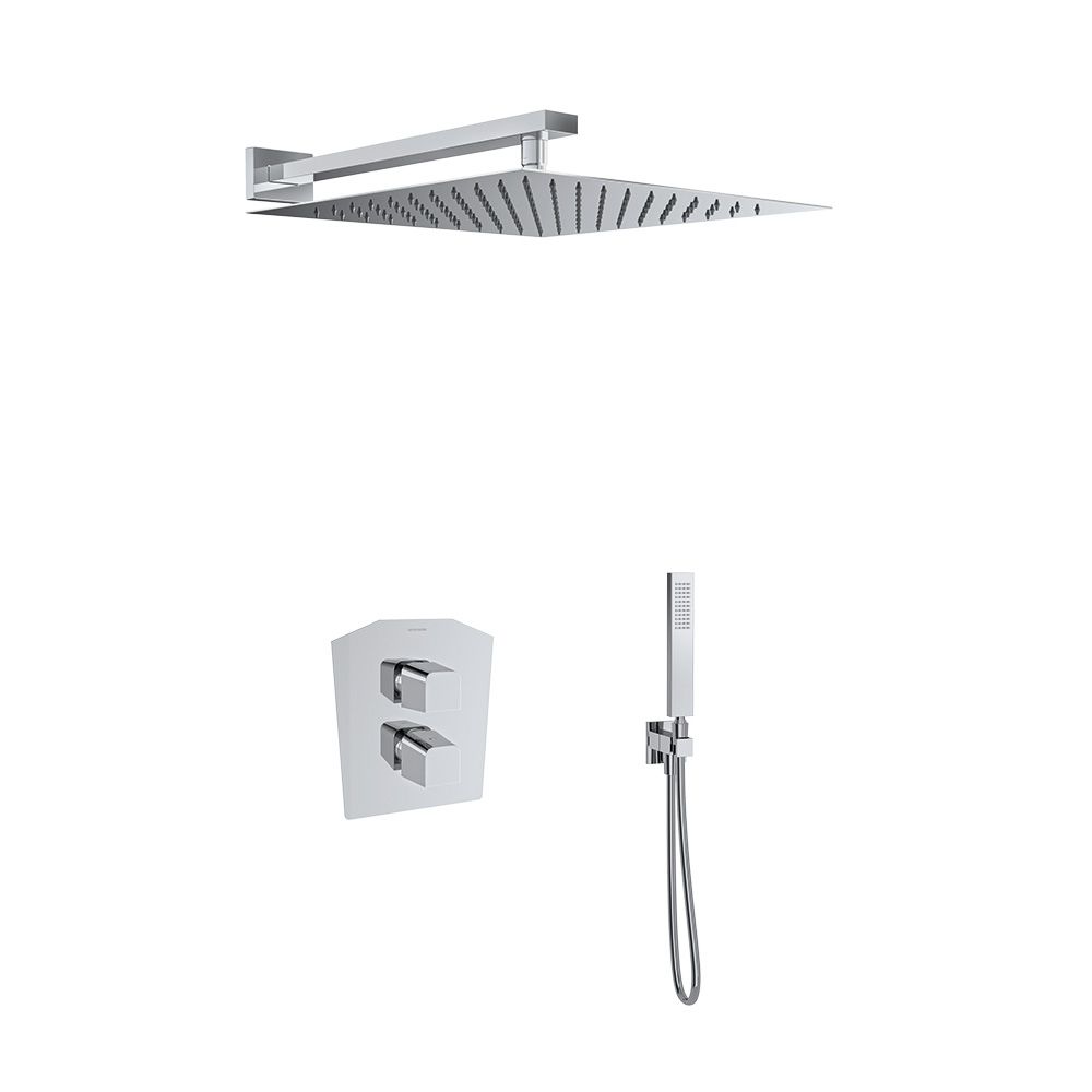 Встраиваемый термостатический смеситель для душа на 2 выхода с троп. и руч. душем PRISMA K4287011