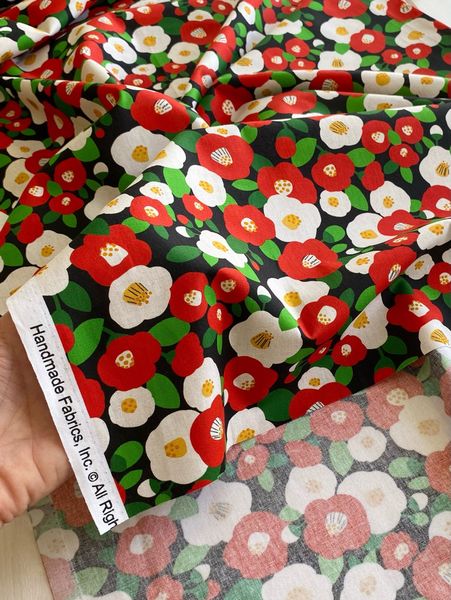 БЕЛО-КРАСНЫЕ ЦВЕТЫ, 100% хлопок, Handmade Fabrics 4