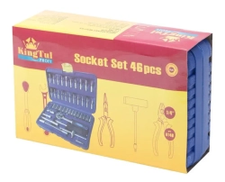Набор инструментов , 46пр. 1/4''(6гр.) профи (4-14мм) в кейсе KINGTUL profi KT-2462-5