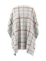 8065-332 Плед вязаный (клетка) 130 см на 90 см