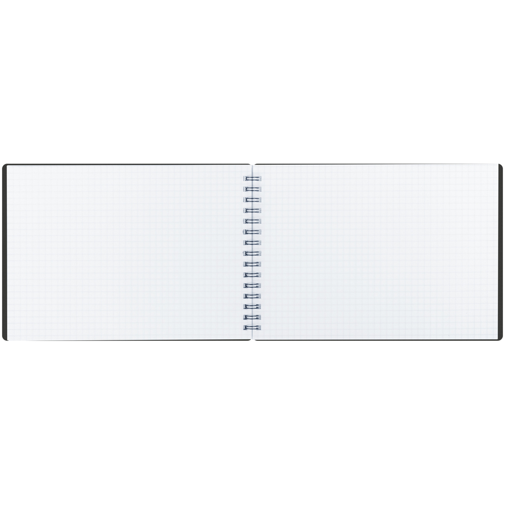 Блокнот А5 60л. на гребне BG "Base", черная пластиковая обложка, тиснение фольгой