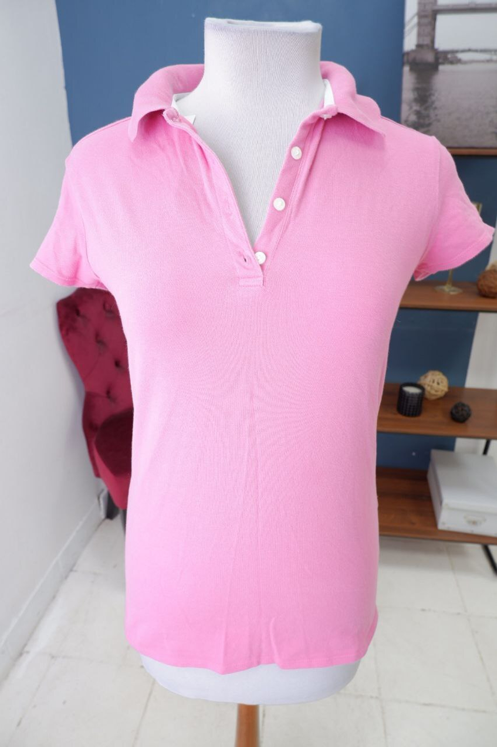 Футболка Oxylane поло розовая 44 размер