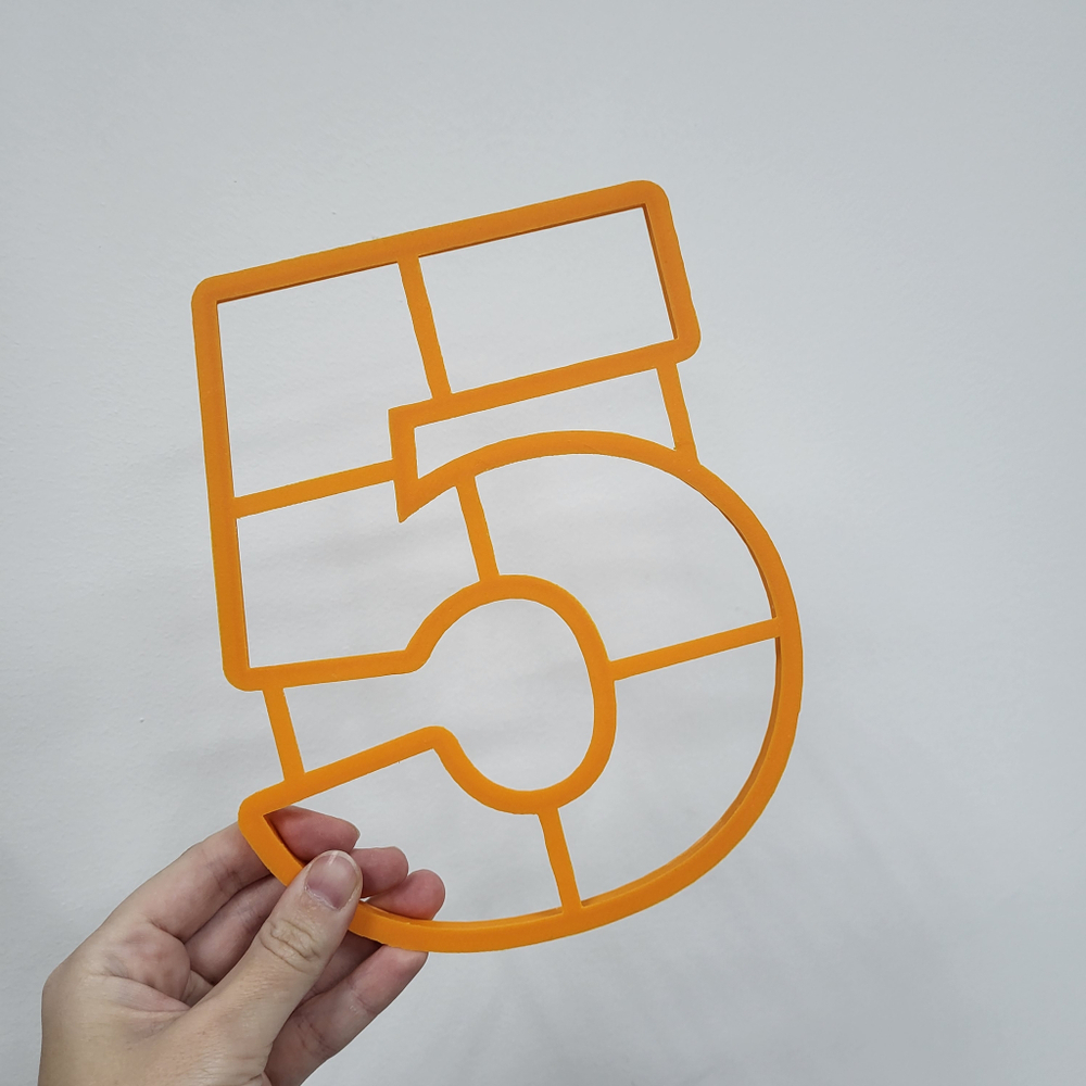 Вырубка для торта Цифра 5, (h=19 см)