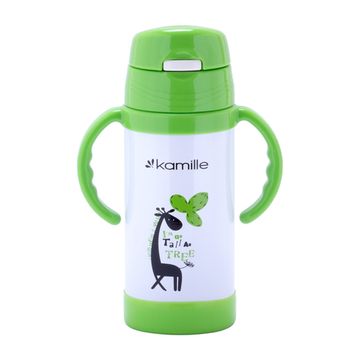 Термос для детей 350 мл. Kamille KM-2085 с трубочкой и ручками