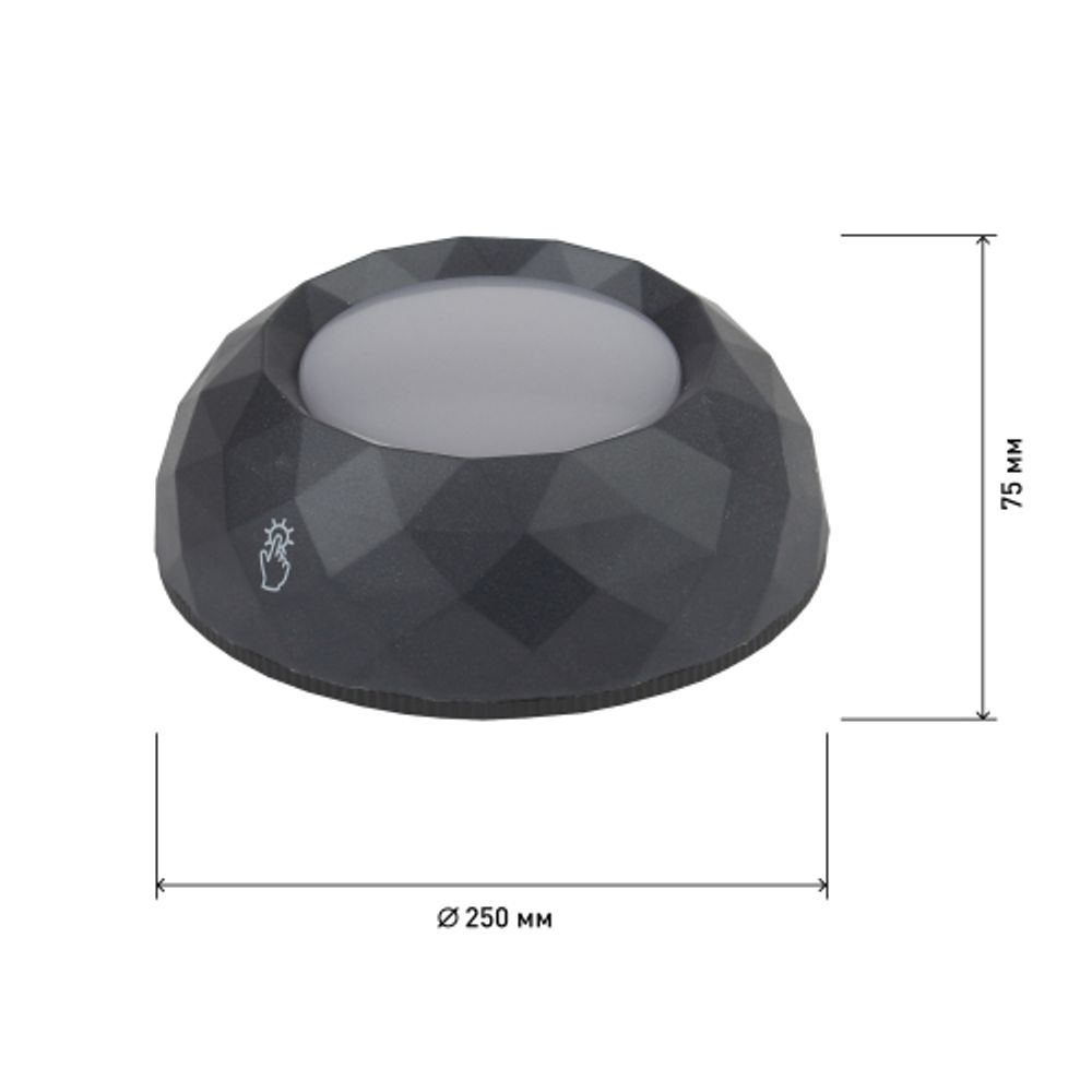 Светодиодный фонарь подсветка ЭРА Пушлайт SB-507 Луна с сенсорным выключателем и самоклеящейся поверхностью LM | Подсветка, пушлайты