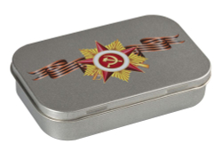 Коробка Pragmax S, прямоугольная, серебристая