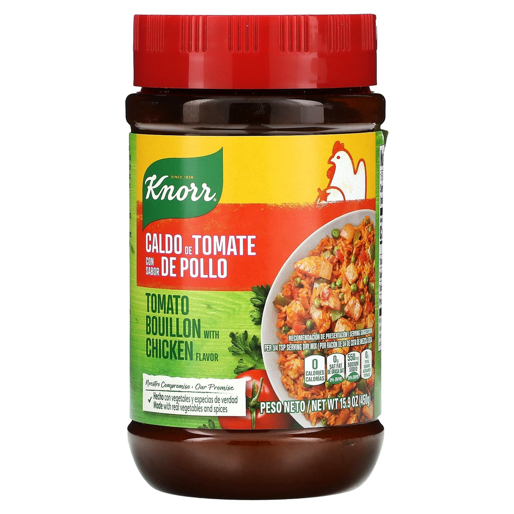 Knorr, томатный бульон со вкусом курицы, 450 г (15,9 унции)