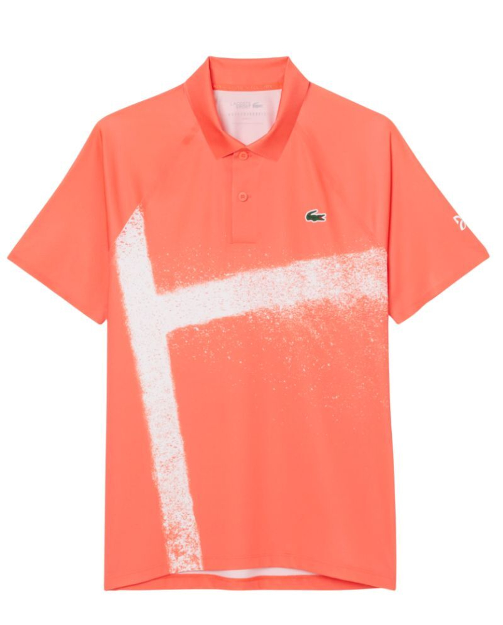 Мужское теннисное поло Lacoste Tennis x Novak Djokovic On Court - Оранжевый
