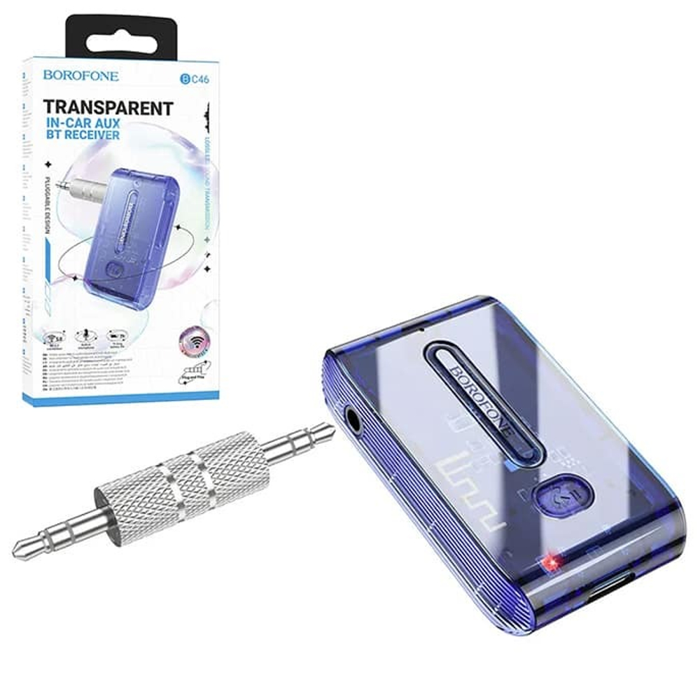 Bluetooth AUX адаптер BOROFONE BC46 Bluetooth (темно-синий)