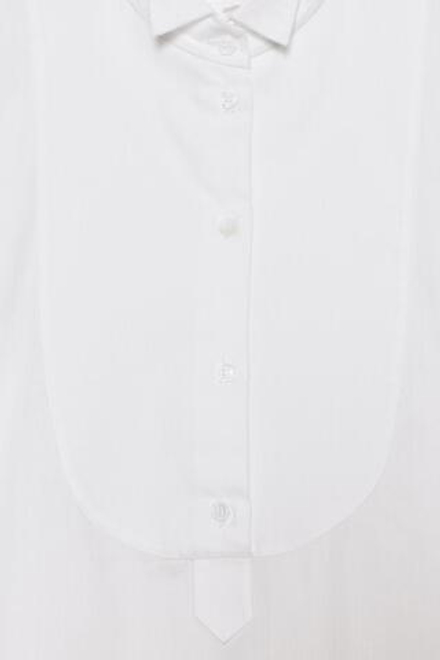 ZARA РУБАШКА ИЗ ПОПЛИНА С НАГРУДНОЙ ПЛАНКОЙ — ZW COLLECTION, БЕЛЫЙ